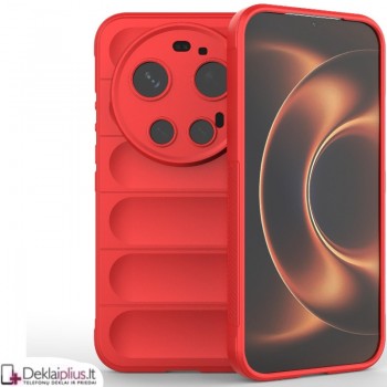 Magic Shield guminis dėklas - raudonas (Xiaomi 17 Ultra) Magic Shield guminis dėklas - raudonas (Xiaomi 17 Ultra)